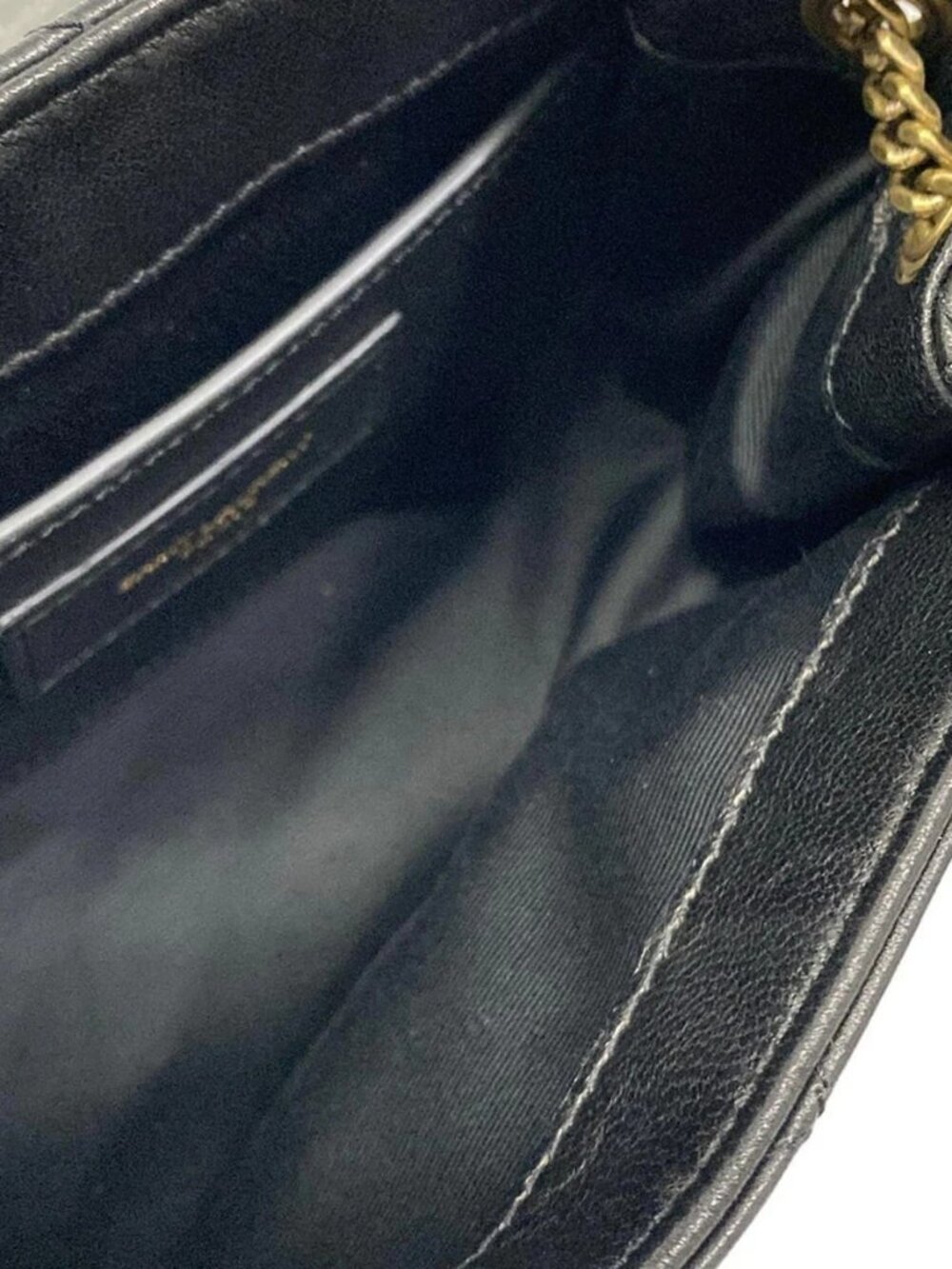 SAINT LAURENT PARIS Nolita Mini 672738 Black Lambskin Shoulder Bag - Picture 14 of 15